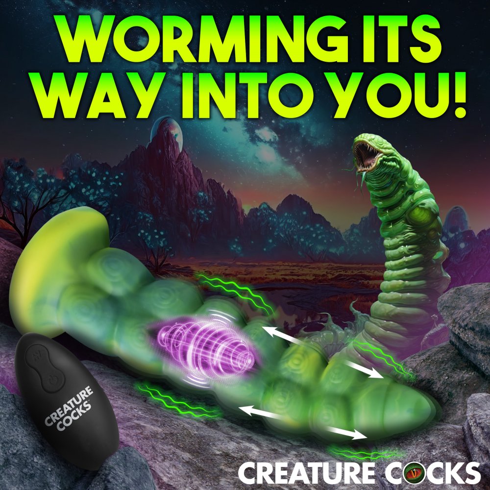 Consolador de silicona Squirmer con vibración y empuje, juguete sexual para adultos