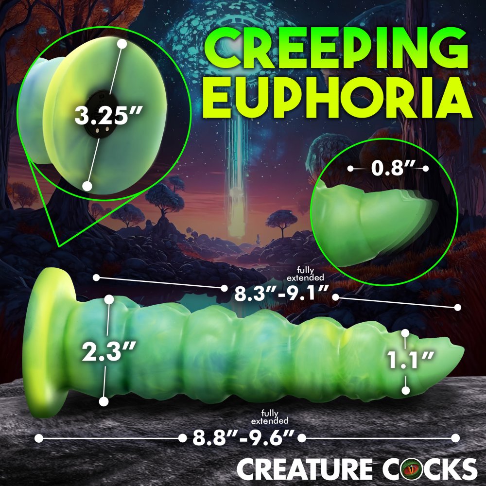 Consolador de silicona Squirmer con vibración y empuje, juguete sexual para adultos