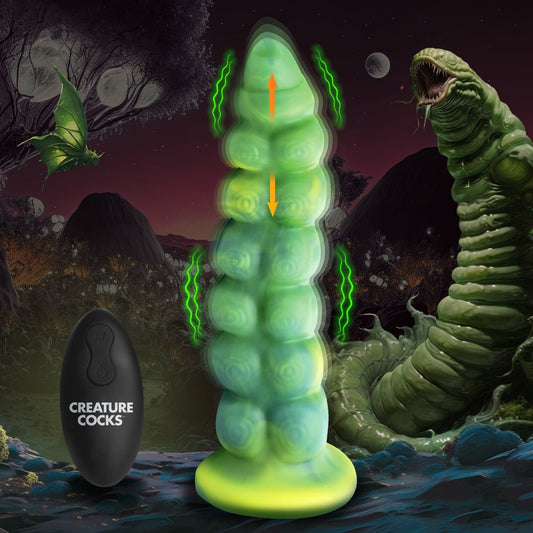 Consolador de silicona Squirmer con vibración y empuje, juguete sexual para adultos