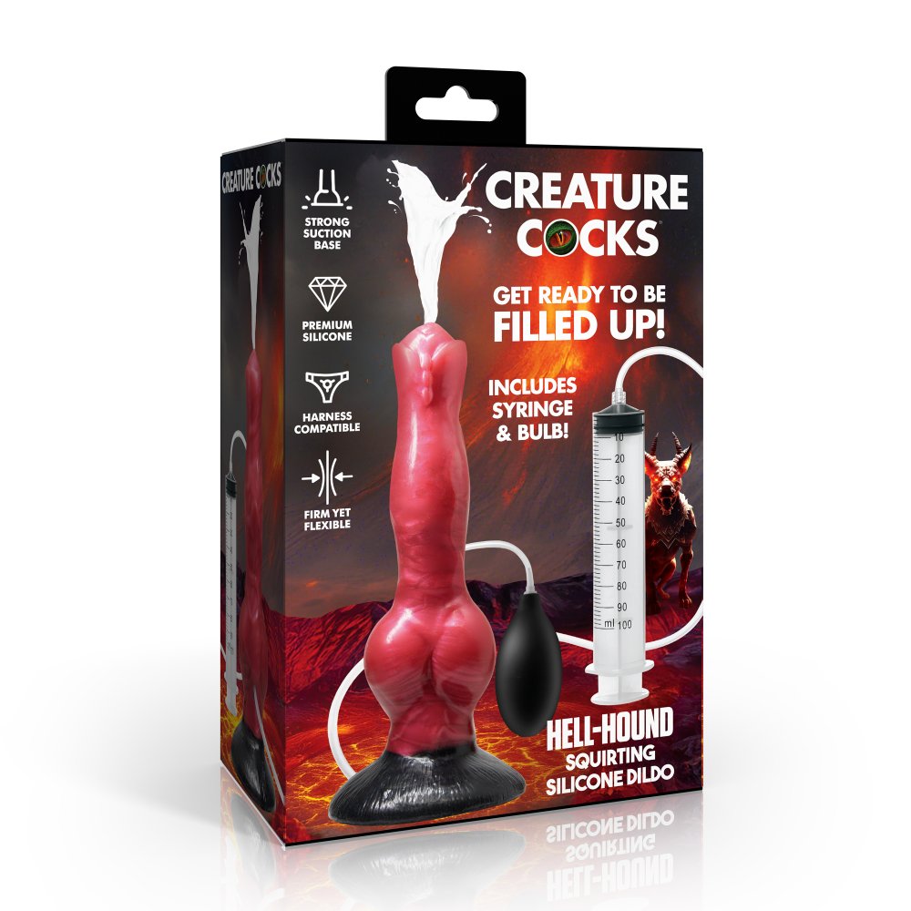Hell Hound Squirting Silicone Dildo Adult Sex Toy