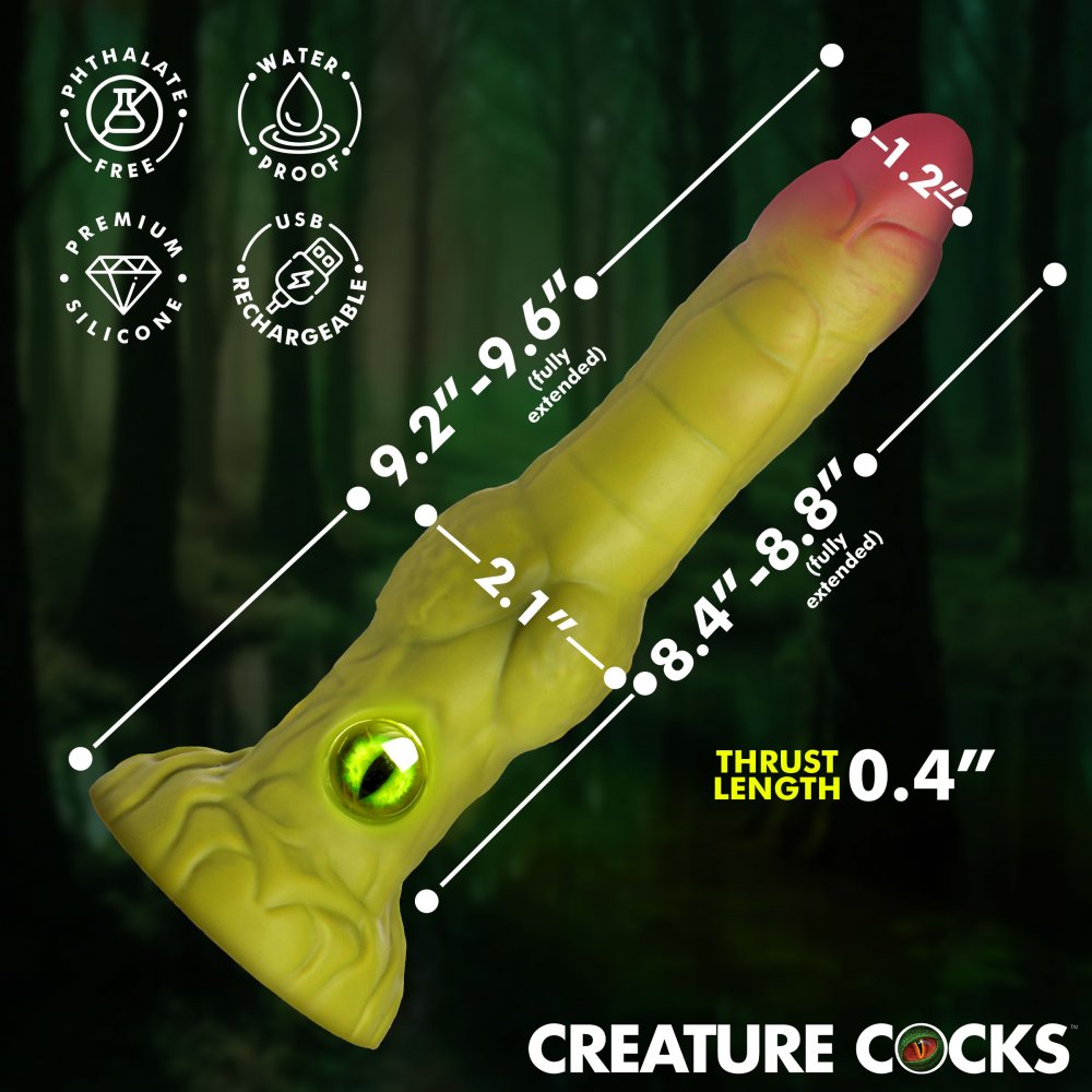 Creature Cocks Eyegor Thrusting and Vibrating Silicone Dildo Adult Sex Toy