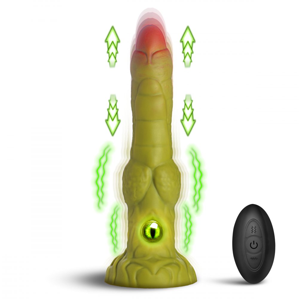 Creature Cocks Eyegor Thrusting and Vibrating Silicone Dildo Adult Sex Toy