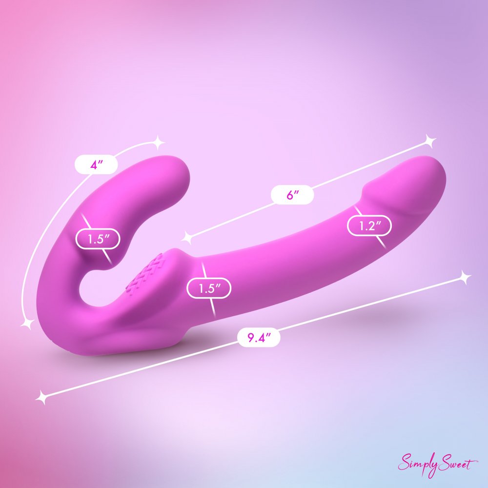 Candy Crush - Purple Vibrating Strapless Strap-On w/ Remote Adult Sex Toy