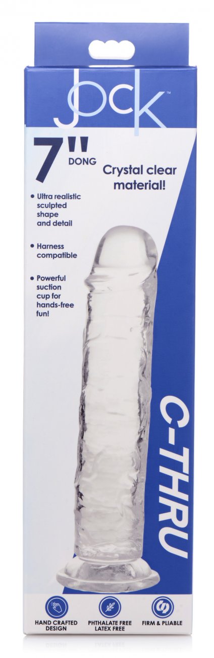 Jock C-Thru Dildo - 7 Inch Clear Adult Sex Toy