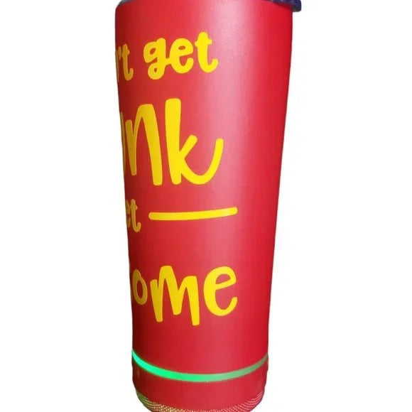 Bluetooth Speaker Tumbler Red 17oz I don't get drunk I get awesome Personalized