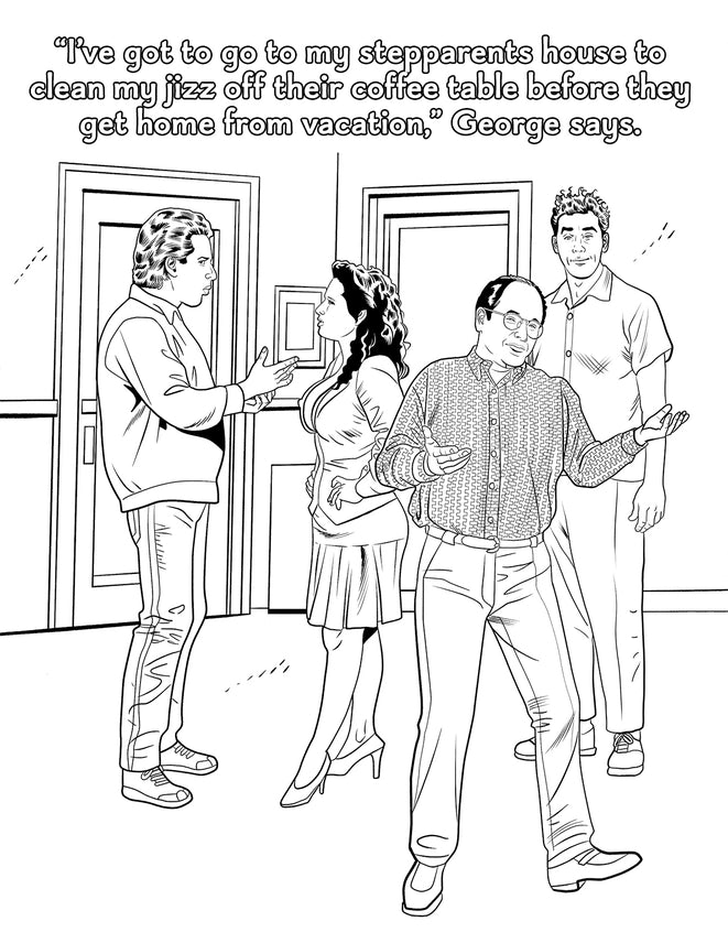 Sexfeld Porn Parody Coloring Book Erotic Fantasy Fetiche Adult Entertainment