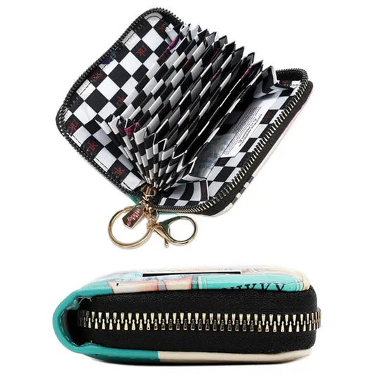Nikky By Nicole Lee Zip Accordian Card Holder