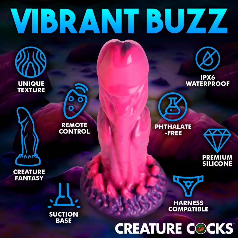 Creature Cocks: Xenox Vibrating Silicone Dildo with Remote Adult Sex toy
