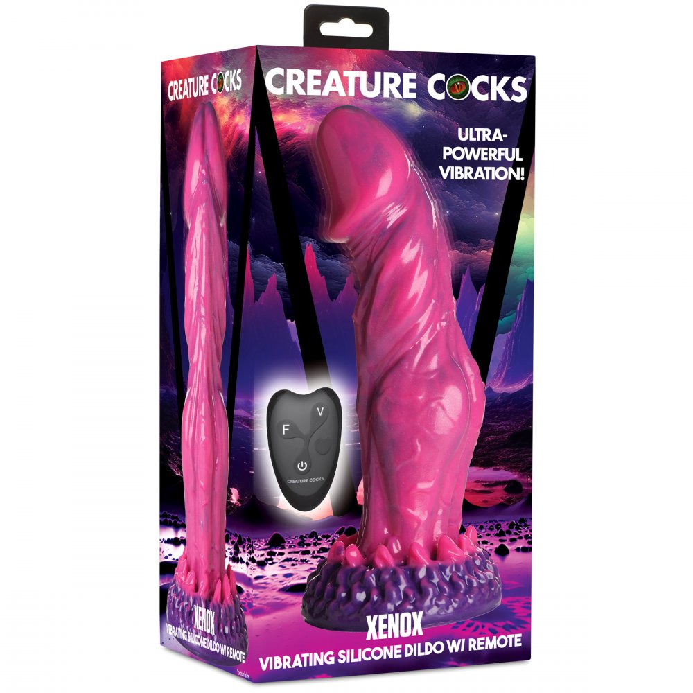 Creature Cocks: Xenox Vibrating Silicone Dildo with Remote Adult Sex toy