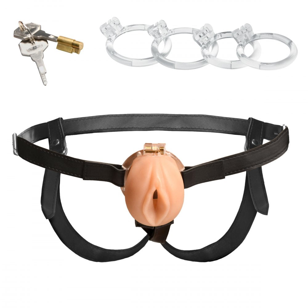 Pussy Chastity Cage - Light Adult Sex Toy