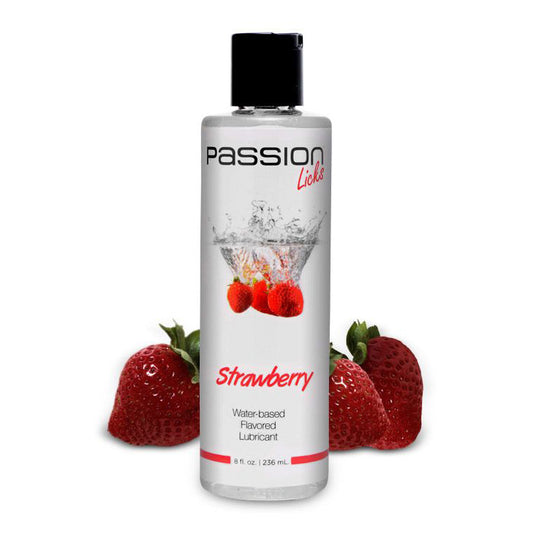 Passion Licks Water Based Personal Oral Sex Lubricant Lube Flavored 8 FL OZ