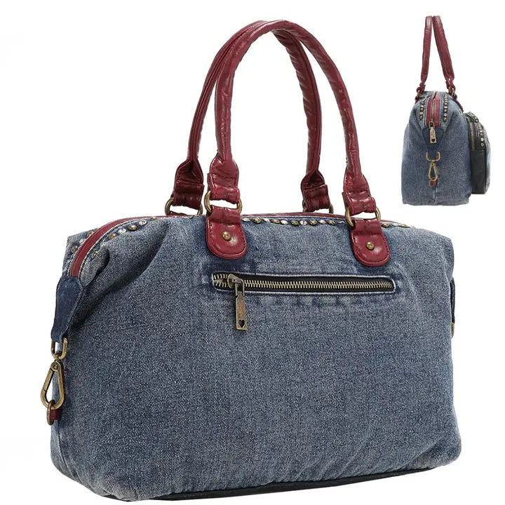 HOLLYWOOD DRIVE WASHED DENIM HANDBAG