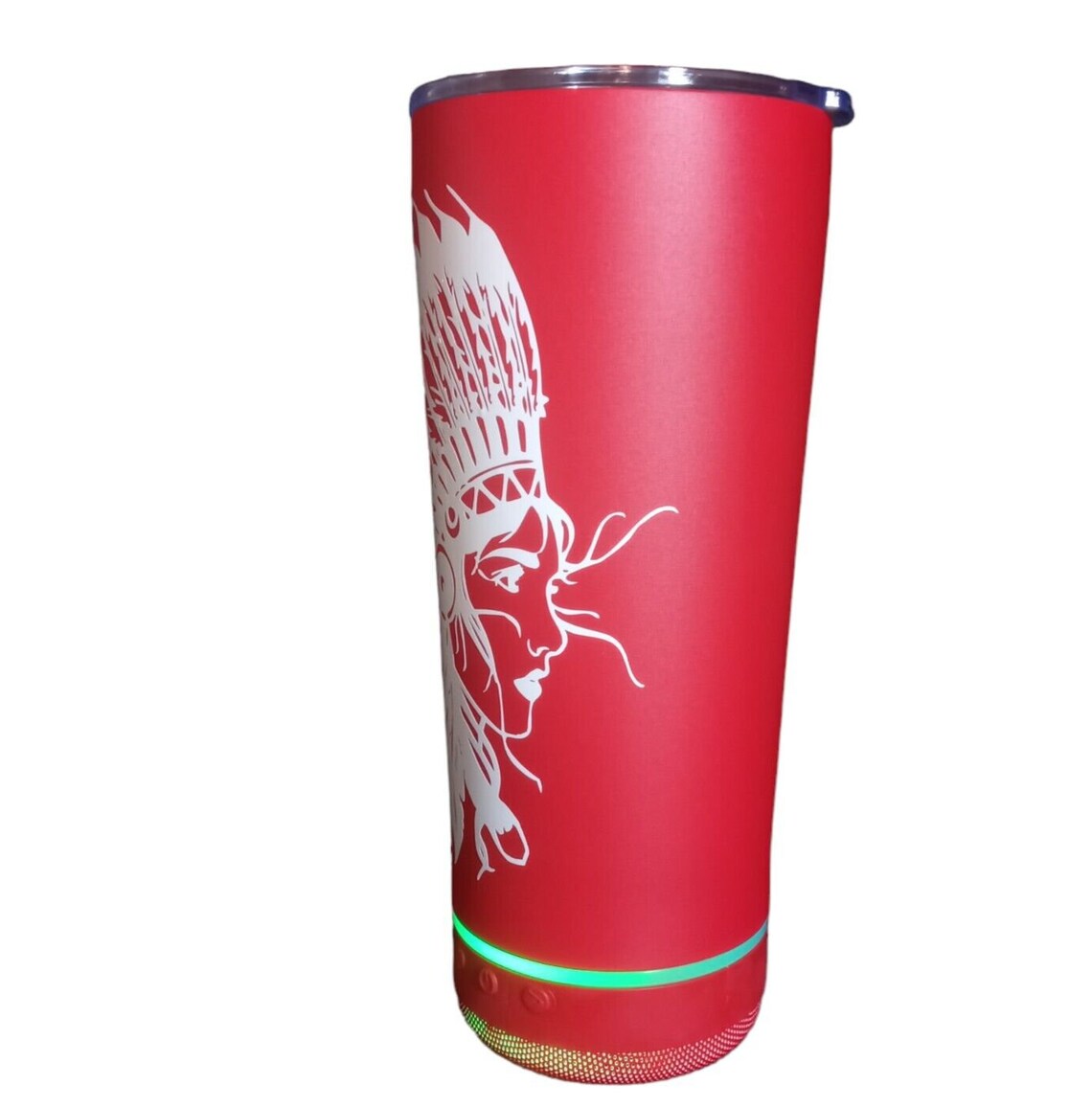 Bluetooth Speaker cup Red with White Indian Custom Design Water Resistant