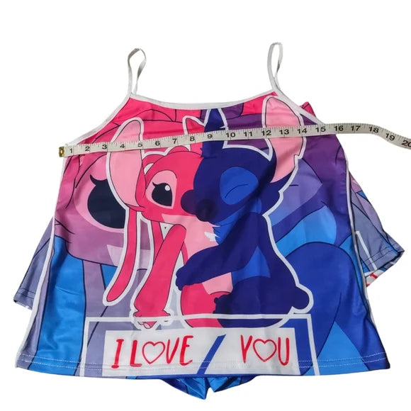 Pajama Set Top and Short Bottom womens XL