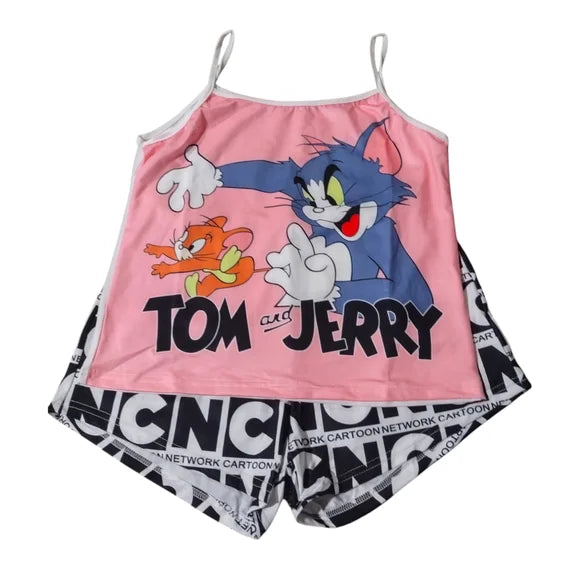 Pajama Set Top and Short Bottom womens XL
