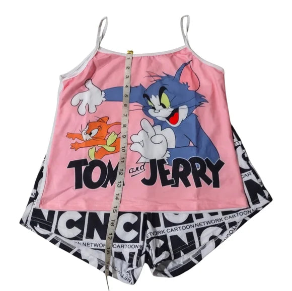 Pajama Set Top and Short Bottom womens XL