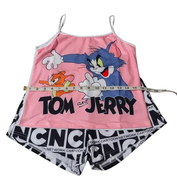 Pajama Set Top and Short Bottom womens XL