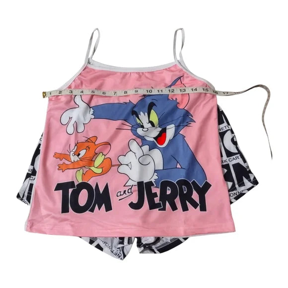 Pajama Set Top and Short Bottom womens XL